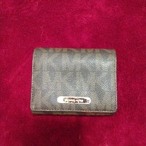 MICHAEL KORS Brown and Red Wallet